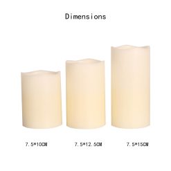 MCL-09002 12 Color LED Pillar Candle Set with Remote Control (12)