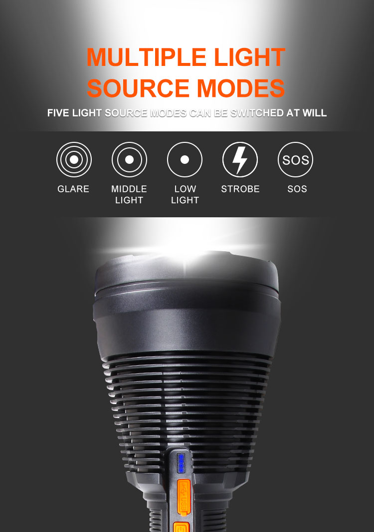 MCL-14001 rechargeable torch light details (12)