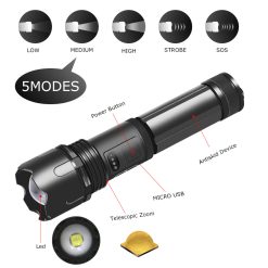 MCL-14005 rechargeable led flashlight (5)