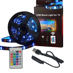 MCL-16001 2m USB 5V SMD5050 30leds RGB LED TV Backlight Strip with Wireless music Remote Controller (1)