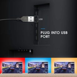 MCL-16001 2m USB 5V SMD5050 30led s RGB LED bande de rétro-éclairage TV avec télécommande de musique sans fil (2)