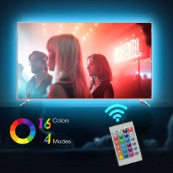 MCL-16001 2m USB 5V SMD5050 30led s RGB LED bande de rétro-éclairage TV avec télécommande de musique sans fil (3)