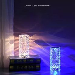 MIL-01006 Rose quartz light decoration luxury romantic led table Lamps touch color change (4)