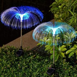 MOL-06008 Solar Powered Fiber Optic Lights With Floor Plug for Garden Outdoor Landscape Lights (3)