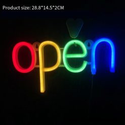 MDL-10008 Manufacturer custom easy use neon open sign (1)