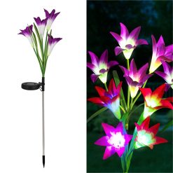 MOL-06005 Solar flower light for garden, yard, pathway , outdoor decor (3)