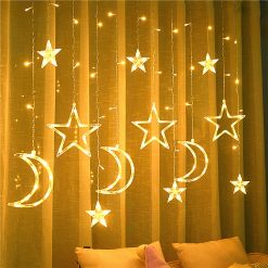 MSL-15006 Star and moon led curtain fairy lights (1)