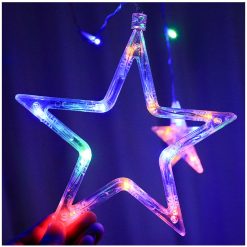 MSL-15006 Star and moon led curtain fairy lights (4)