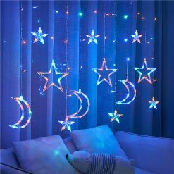 MSL-15006 Star and moon led curtain fairy lights (5)